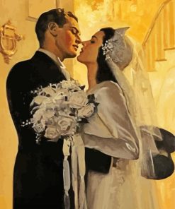 Couple In Their Wedding paint by number