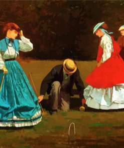 Croquet Scene Winslow Homer paint by numbers