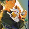 Cute Aizawa And His Cat paint by number