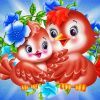 Cute Birds Art paint by numbers
