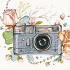 Cute Retro Camera paint by number
