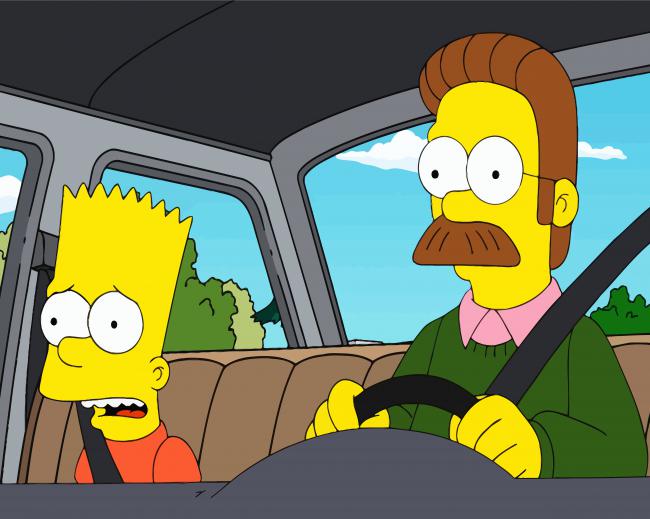 Flanders And Bart paint by numbers