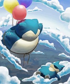 Flying Snorlax paint by number