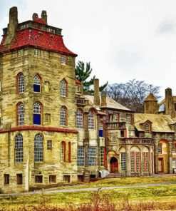 Fonthill Castle Doylestown paint by number
