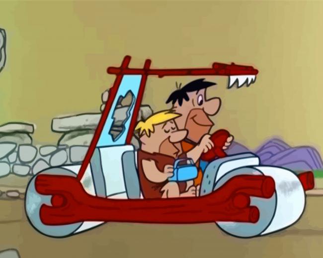 Flintstones Fred And Barney paint by numbers