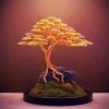 Golden Wire Bonsai paint by numbers