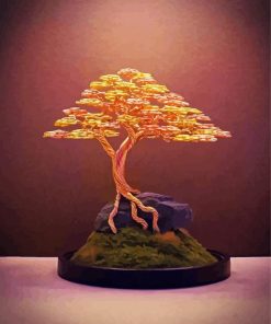 Golden Wire Bonsai paint by numbers