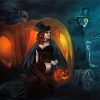 Gothic Halloween Witch paint by number