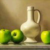 Greeen Apples And Blue Jug paint by numbers