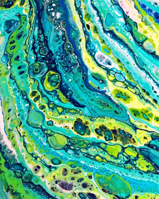 Green Geode paint by number