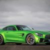 Green Mercedes Amg Gt Car paint by numbers