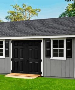 Grey Shed paint by number