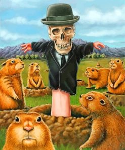 Groundhogs paint by number