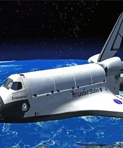 Illustration Space Shuttle paint by number