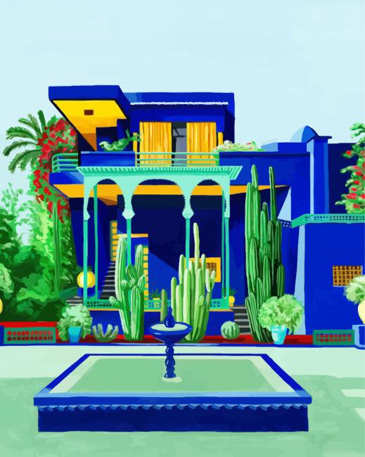 Jardin Majorelle Morocco paint by numbers