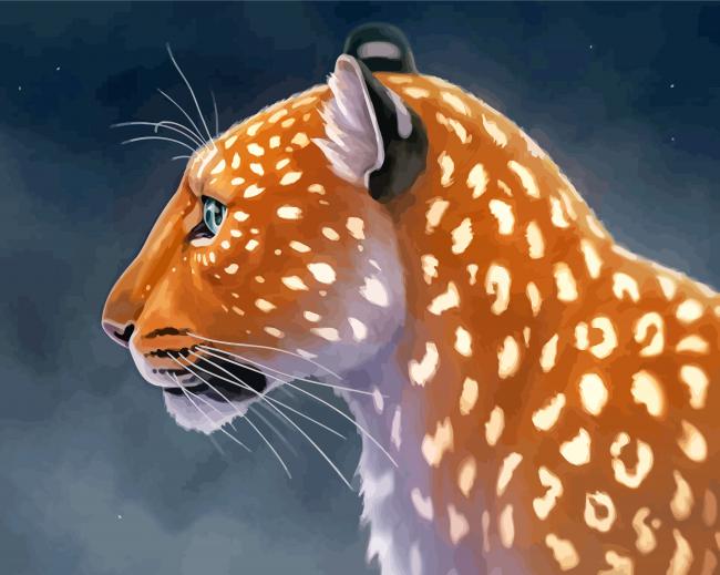 Light Leopard Animal paint by numbers
