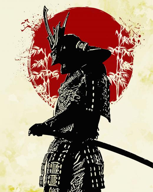 Lonely Samurai paint by number