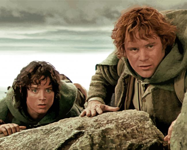 Lord Of The Rings Sam And Frodo paint by numbers