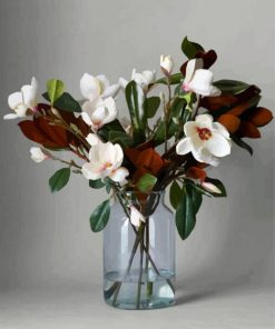 Magnolia Glass Vase paint by numbers