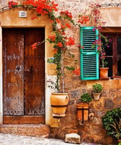 Majorca Spain Old House paint by numbers