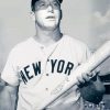 Monochrome Mickey Mantle paint by number