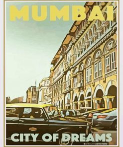 Mumbai Poster City Of Dreams paint by number