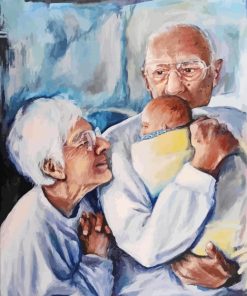 Newborn And Grandparents paint by numbers