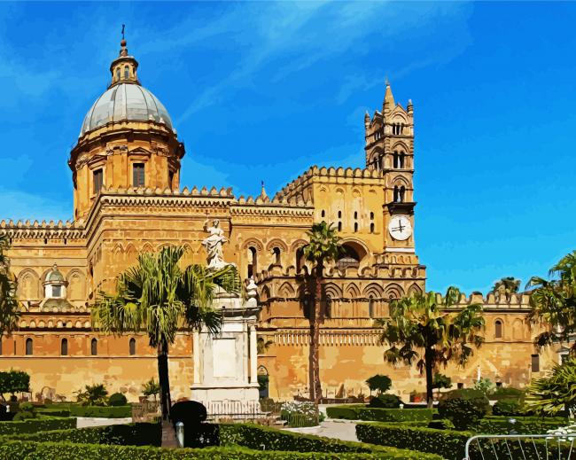 Palermo Cathedral paint by number