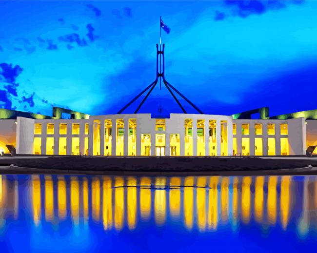 Parliament House Canberra Australia paint by numbers