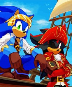 Pirate Sonic paint by number