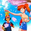 Pokemon Misty And Ash paint by number