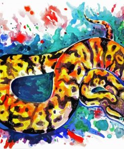 Python Snake Art paint by number
