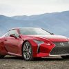 Red Lexus LC Car paint by numbers