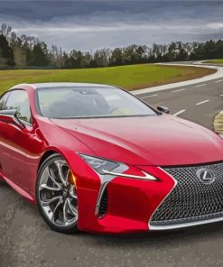 Red Lexus LC paint by numbers