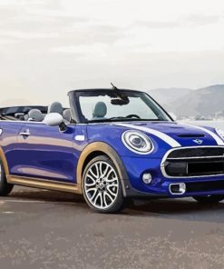 Blue Minicooper Car paint by numbers