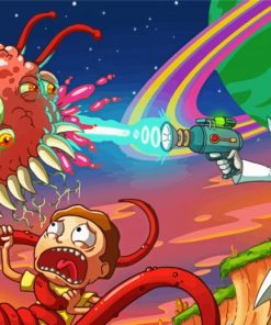 Rick And Morty Battle paint by numbers