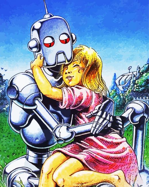 Robot And Human paint by number