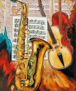 Saxophonist Art paint by number