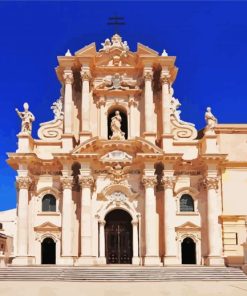Sicilia Cathedral Of Syracuse paint by number