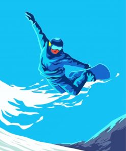 Snowboarding Art paint by number