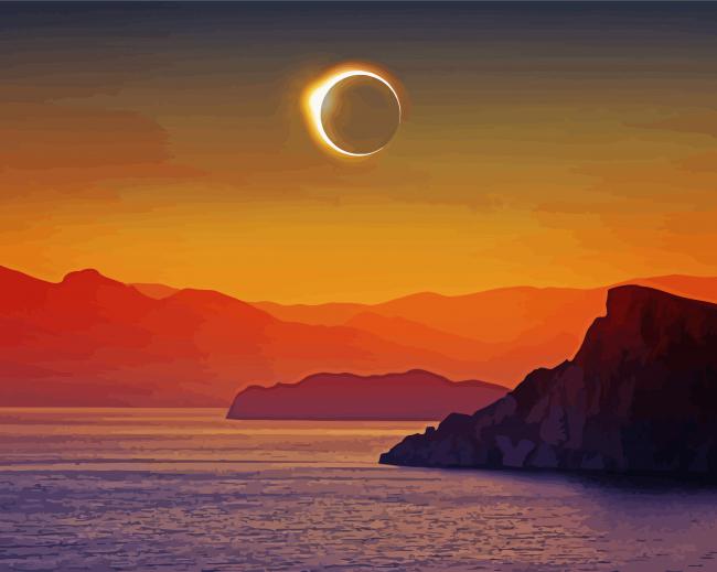 Solar Eclipse In Antarctica paint by numbers