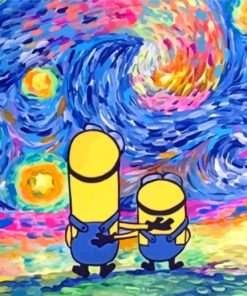 Starry Night Minions paint by number