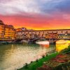 Sunset At Ponte Vecchio paint by numbers
