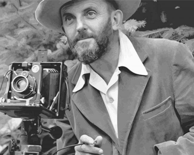 The Photographer Ansel Adams paint by number