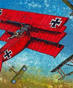 The Red Baron Fighter Pilot paint by numbers