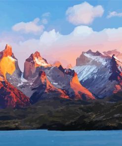 Torres Del Paine National Park Andes paint by number