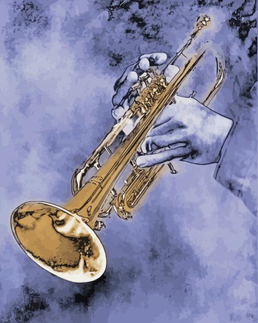 The Trumpet Player Art paint by number