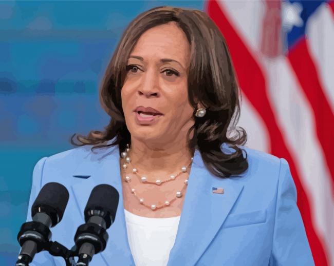Vice President Of The United States Kamala Harris paint by number