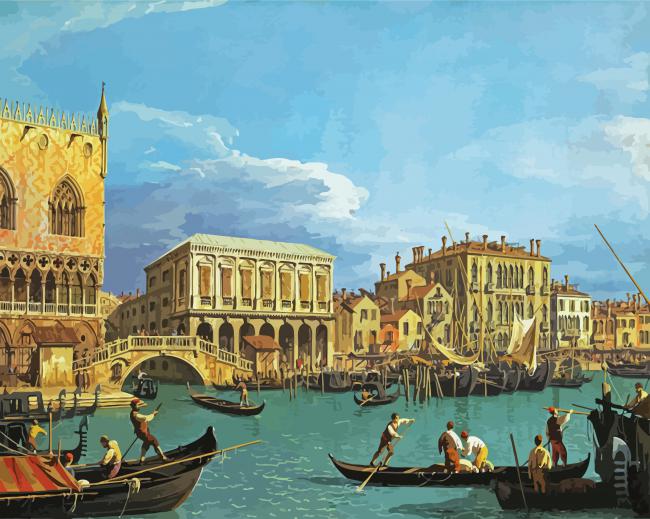 The Riva Degli Schiavoni Venice paint by numbers