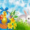 White Bunny And Chick paint by numbers
